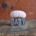 BABY vintage letterpress letters metal baby announcement