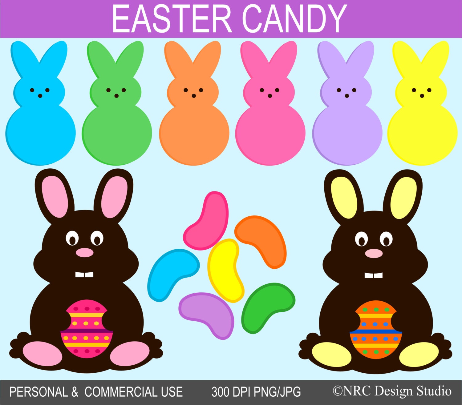 Easter Candy Clip Art Graphics - Digital Clipart Commercial Use - Instant Download Il_570xn