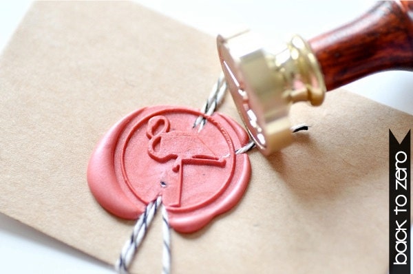 Flamingo Gold Plated Wax Seal Stamp x 1