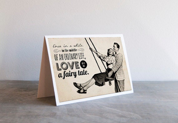 PRINTABLE love card. 4x6 inches once folded. Retro style