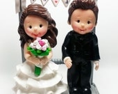 We Do - Polymer Clay Wedding Cake Topper