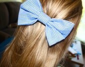 Seersucker Hair Bow in Various Colors