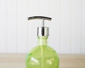 Moon Round Recycled Glass Soap Dispensers - Green Spring