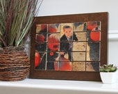 Custom Wood Photo Mosaic - Distressed - 11x14 - Unique Personalized Gift - Modern Home Decor