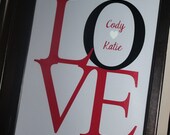 LOVE Never Fails Corinthians Personalized 8x10 print : Couples, Engagement, Wedding, I love you Gift