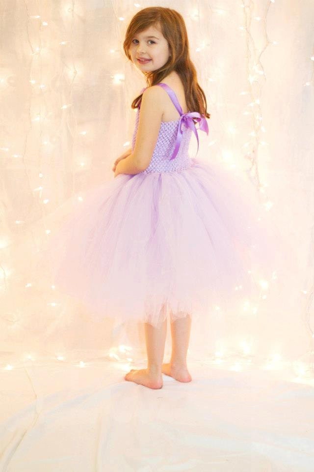 Wisteria Purple Flower Girl Tutu Dress, Girls 8-10, Perfect for Birthday, Wedding, Photo shoots and Formal