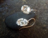 Delicate Silver Flower Earrings