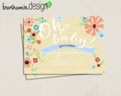 DIY Personalized Printable Floral Oh Baby Shower Invitation 5x7 Il_170x135