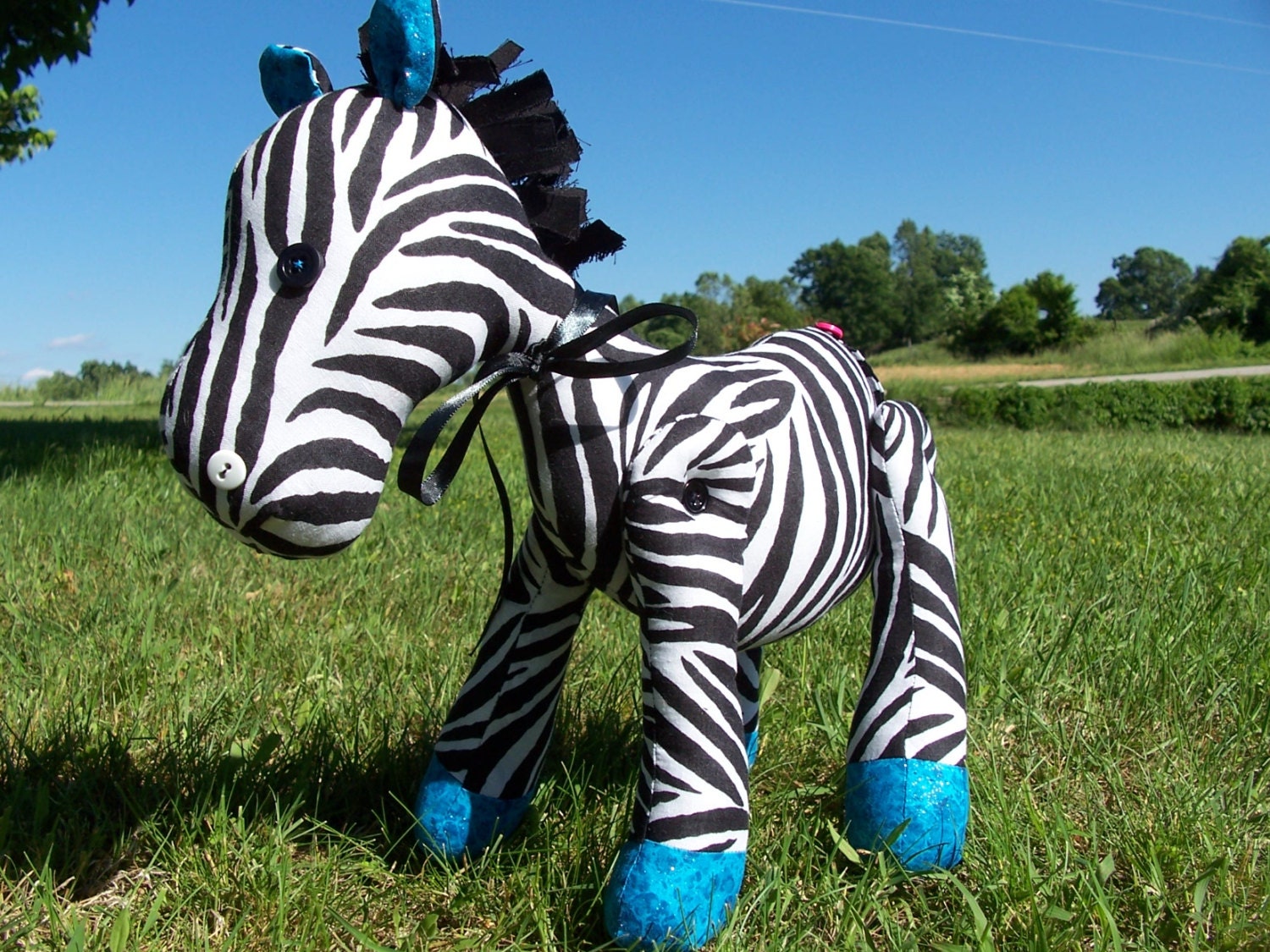 large stuffed zebra toy