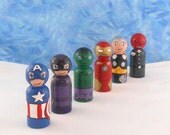 Ultimate Avenging Superhero Peg People Playset
