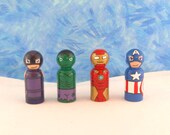 Avenging Superhero Peg People