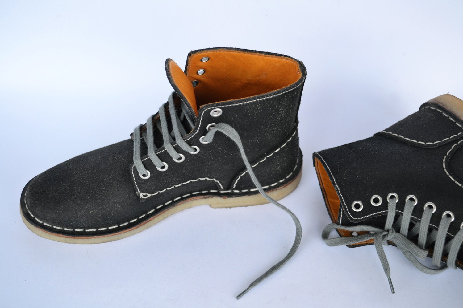 Handmade Curried Leather Women Desert Boots