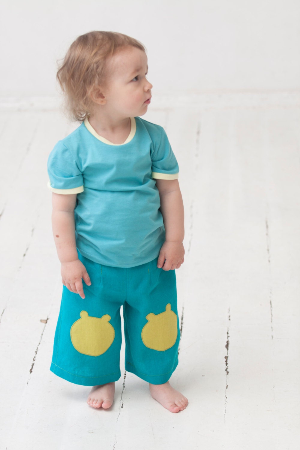 Baby boys pants Eco friendly trousers for Spring Kids linen pants with knee pads Boys clothes