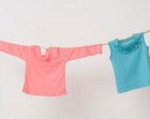 Girls top peach pink top kids clothes
