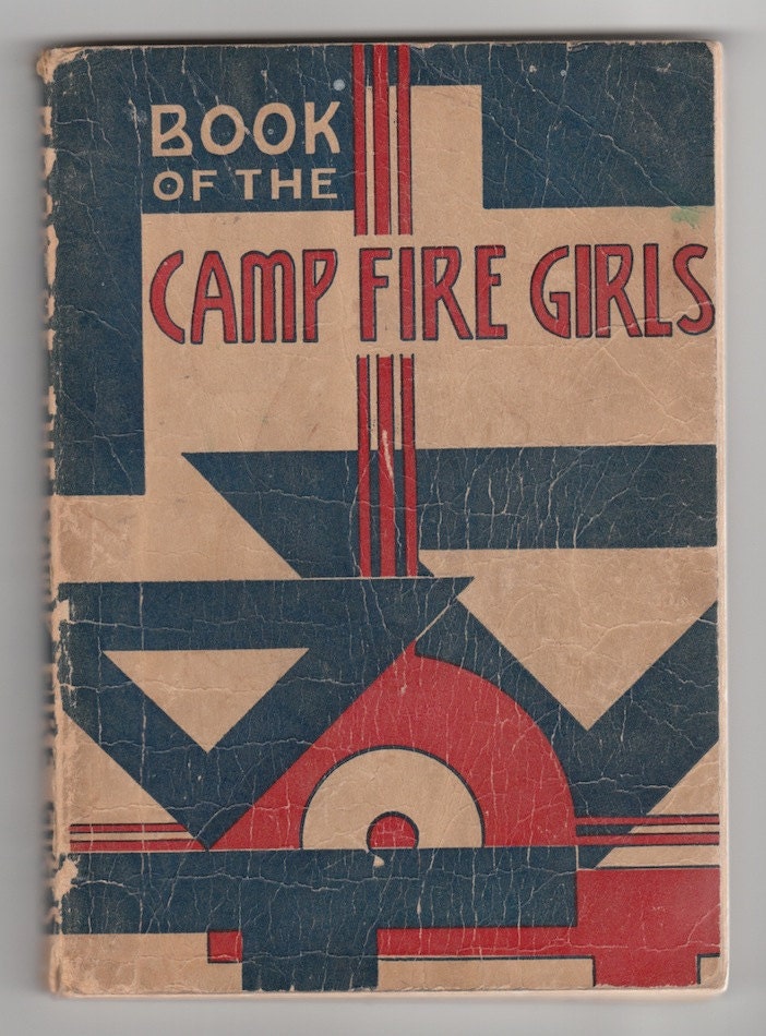 1950s vintage Camp Fire Girls book crafts arts camping skills badges handbook youth organization