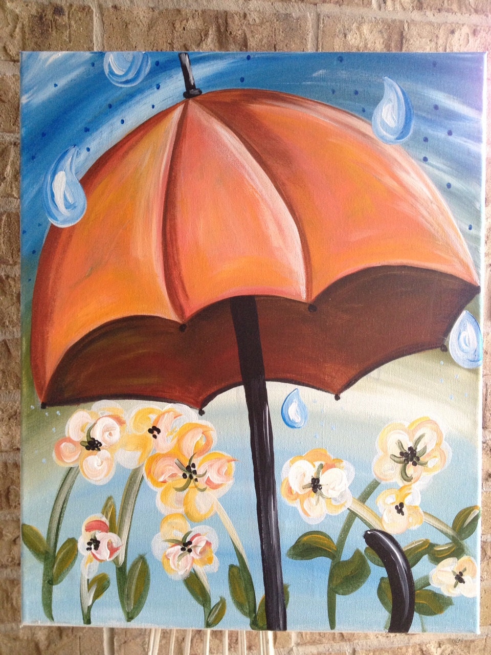 APRIL SHOWERS 16X20 Acrylic on Canvas Original Painting