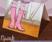 Pink Cowgirl Thank You Cards (6-card set)