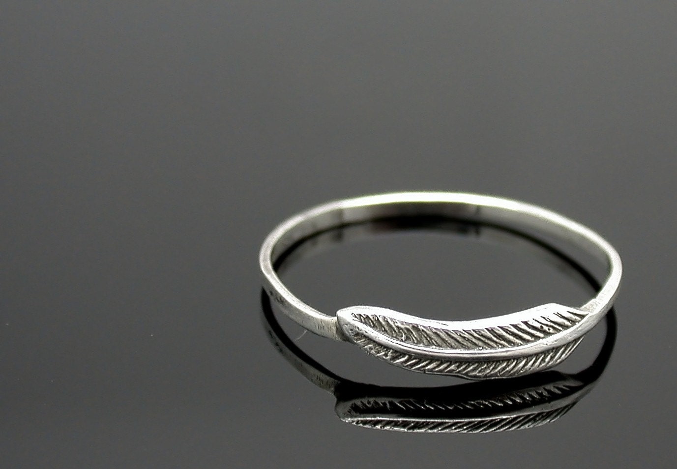 Feather sterling silver 925 ring. Any size Free Worldwide Shipping