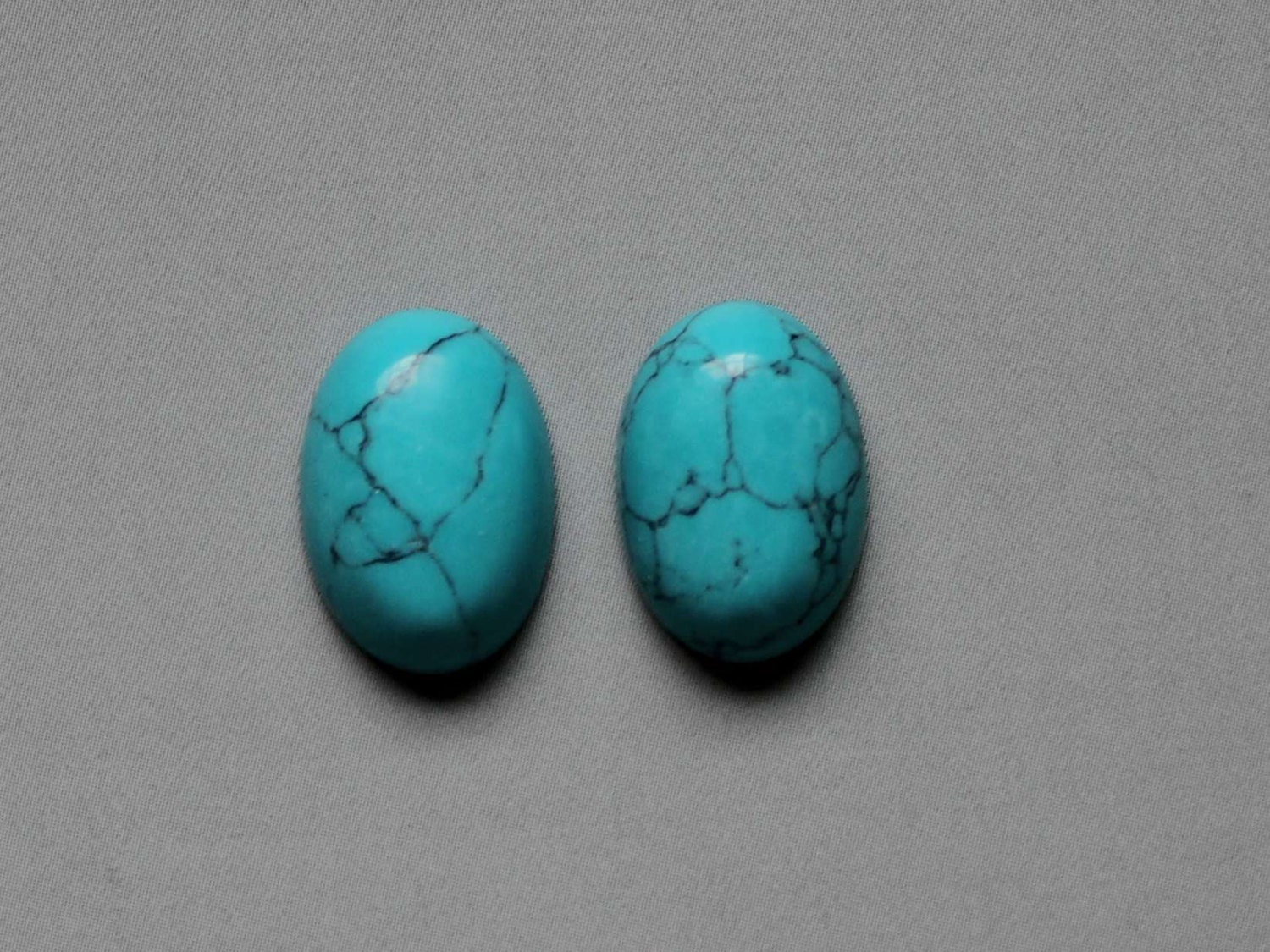 Pcs Turquoise Oval Cabochon Flat Back Stones Mm X By Stoneage