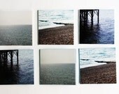 Blank Note Cards - Blank 2x2 Mini Cards, Handmade Photography Note Cards, Gift Tag Cards, Thank You Cards - Blue Ocean Water Cards, Set of 6