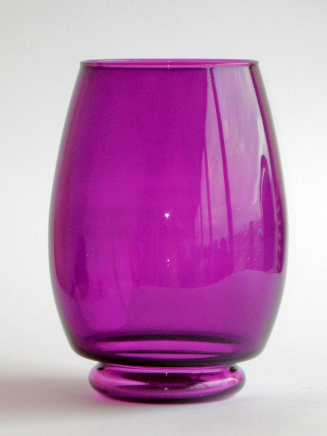 Mcm Large Purple Vase Amethyst Baluster Glass Vintage By Ato55mic 8592