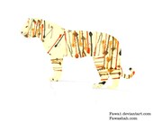 Tiger, Watercolour Archival Print, 8x10, Unique Children Decor Art, Digital illustration, Kids wall art, Nursery Baby Print uk