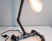 Industrial Black Pipe Desk Lamp Model DL16B