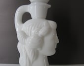 vintage Avon Grecian milk glass bottle