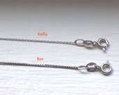 Sterling Silver Necklace Chain For Charms Pendants Choose from Rollo or Box Various Lengths