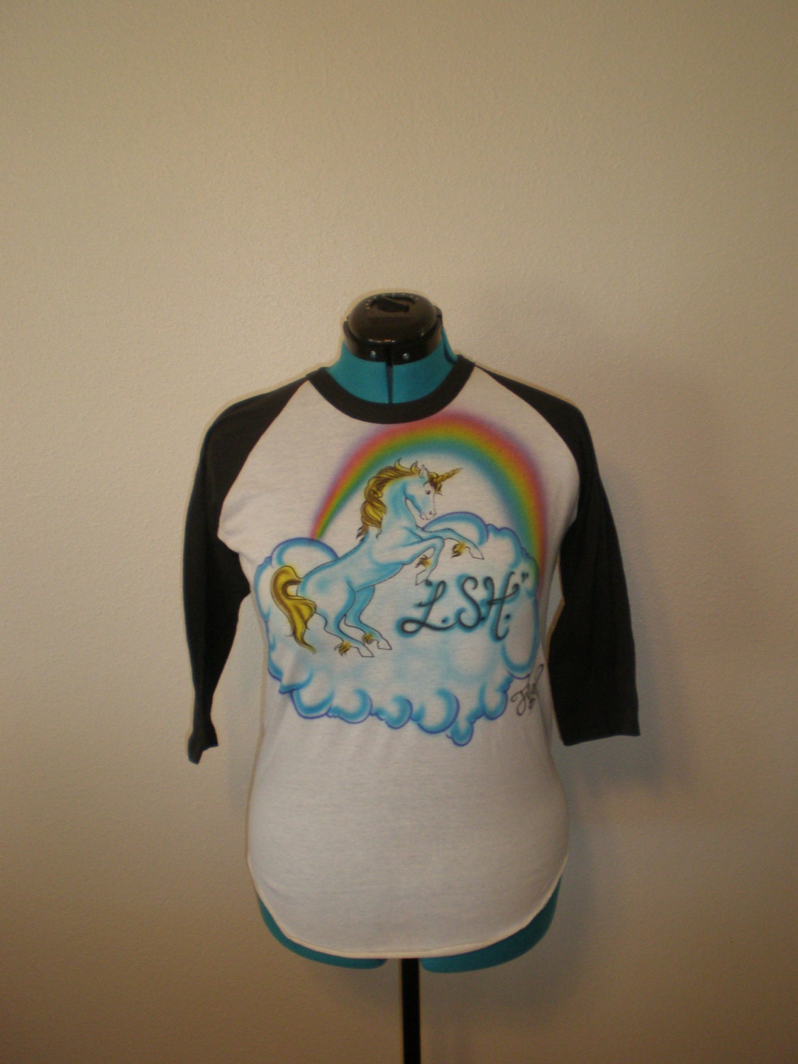 vintage totally rad Unicorn Airbrush raglan t-shirt Florida 1987