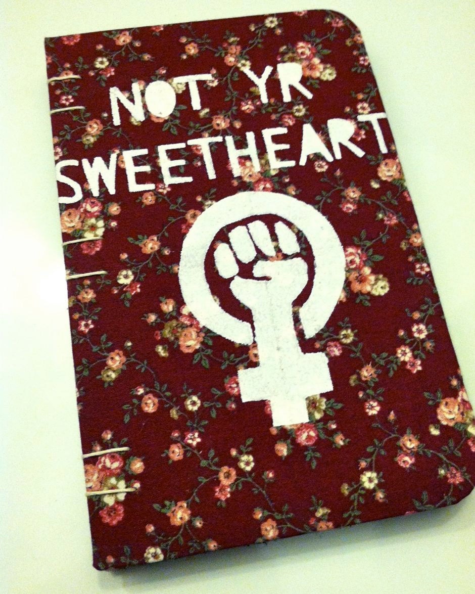 Not yr sweetheart, medium sized blank journal w/ lined paper OOAK