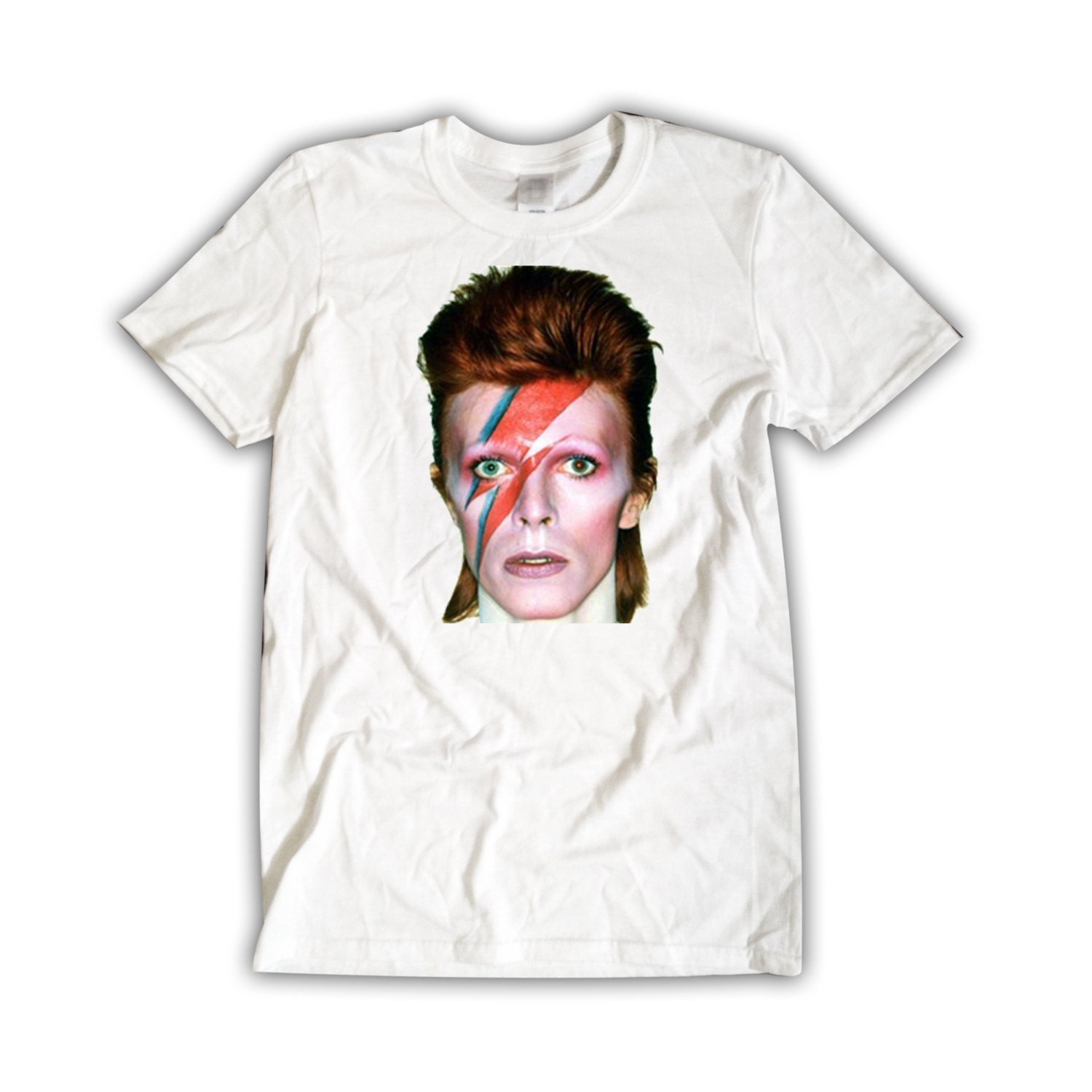 Ziggy Stardust David Bowie T Shirt White Unisex Bowie Face 1773