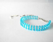 blue bracelet, turquoise bracelet, Seed Bead bracelet, summer colors bracelet, gift, Beaded Bracelet,