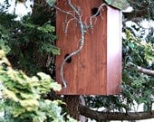 Copper Roof Birdhouse, Wren, Chickadee, Dated and Signed,  Outdoor Decor, Spring Decor