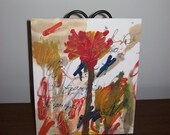 Abstract Mixed Media Painting Moises MONTEFERRO Listed Spanish Painter "Romeo & Julieta" Love Found Love Lost Love's Beauty and Pain