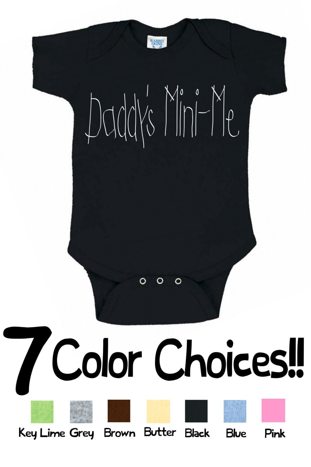 CUSTOM COLORS Handmade Super Cute Funny Boutique Infant Baby "Daddy's Mini-Me" Onesie Creeper T Shirt