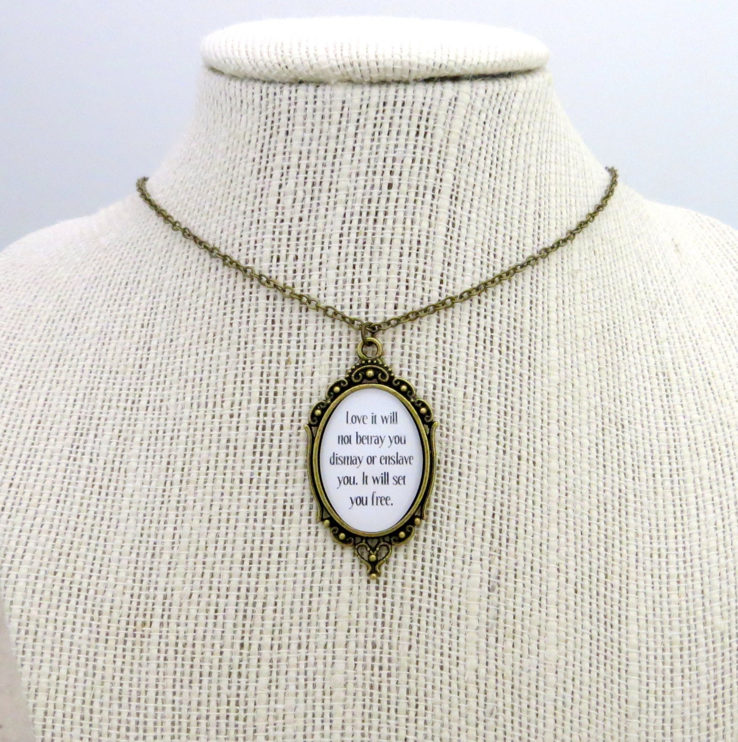 Mumford and Sons - Sigh No More Inspired Lyrical Quote Pendant Necklace