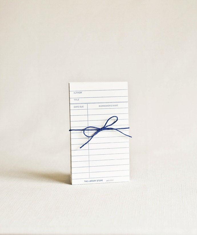 Blank White Library Cards - Set of 25 - Fun Craft Scrapbooking Unique Party Supplies