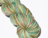 Unique hand painted sock yarn, merino wool and nylon, 462 yards, 100g, Woodland Forest