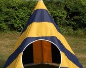 Indoor / Outdoor Children's Stripy Teepee / Play Tent - Hand Made in UK
