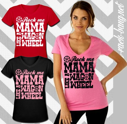 Rock Me Mama - Wagon Wheel - Women's V-Neck