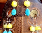 yellow and turquoise bridesmaid jewelry cowgirl rustic wedding western country outdoor summer bohemian shabby chic boho