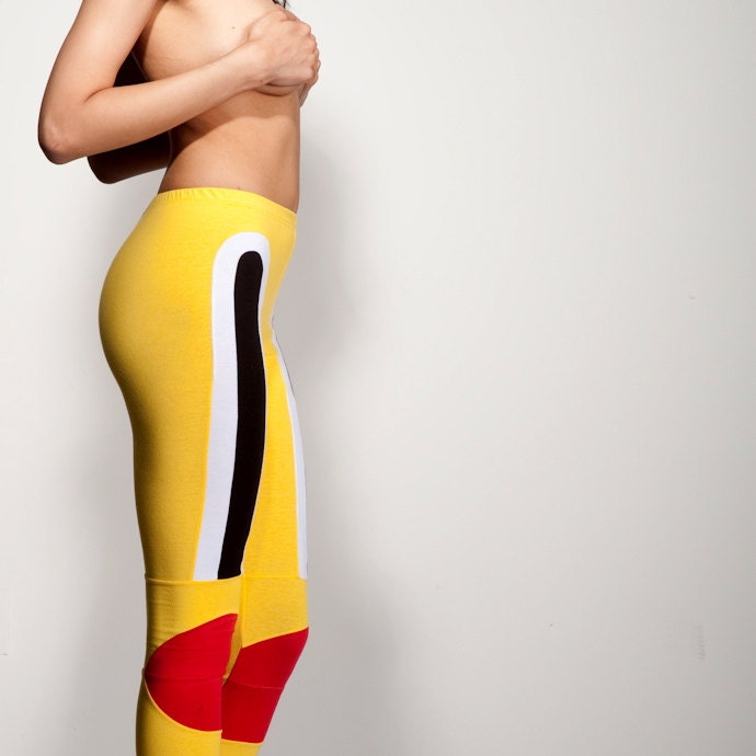 Empathetic Eyes Leggings yellow or lime unisex
