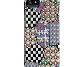 iPhone5 Case, Patchwork, black, Abstract, Art, iPhone case, by Ingrid