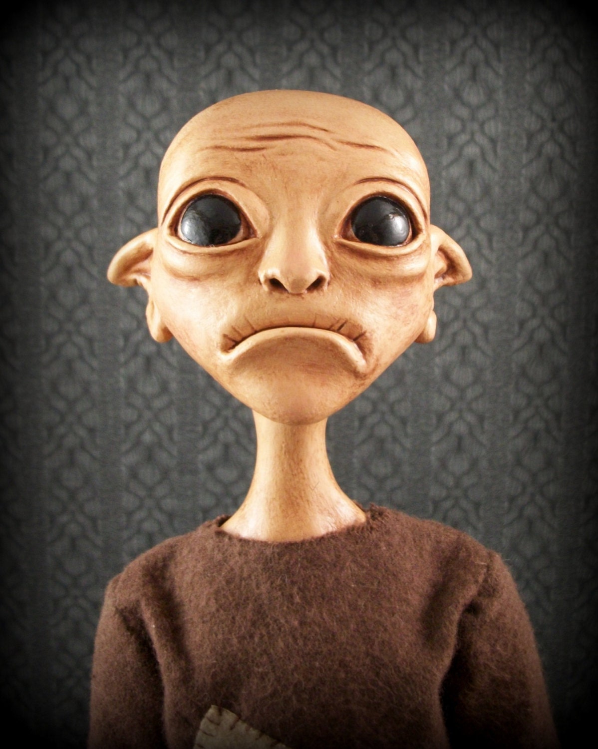 Cloth and Paperclay Ooak Art Doll - Trogg the Troll