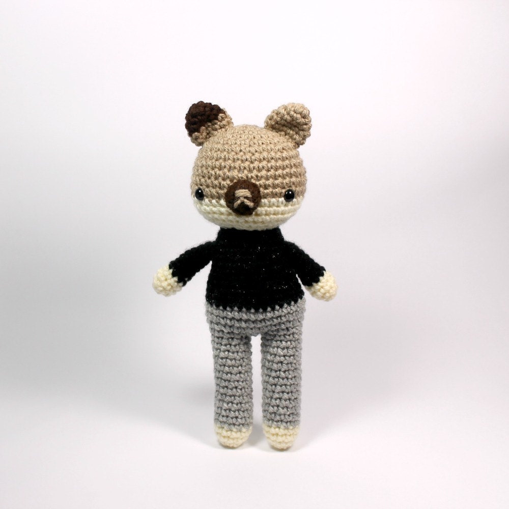 amigurumi children toy, stuffed puppy dog toy, plushie boy toy .. little geoffrey