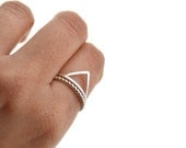 My Mountain my trail silver stacking rings,