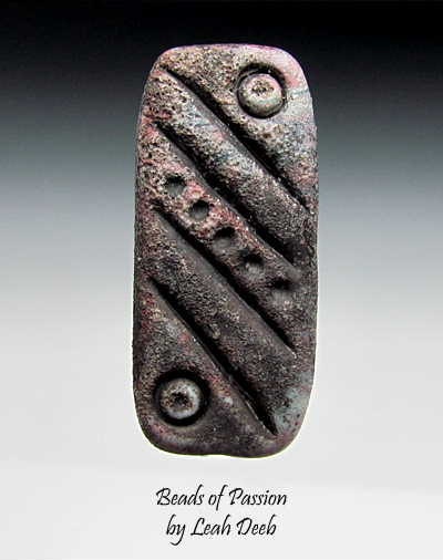 Handmade Glass Beads of Passion SRA Leah Deeb - Ancient Ruins Focal - OOAK