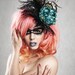 Eyelashes Leather Mask in black "Lashes"