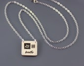 Small Breathe Necklace - Inspirational Sterling Silver